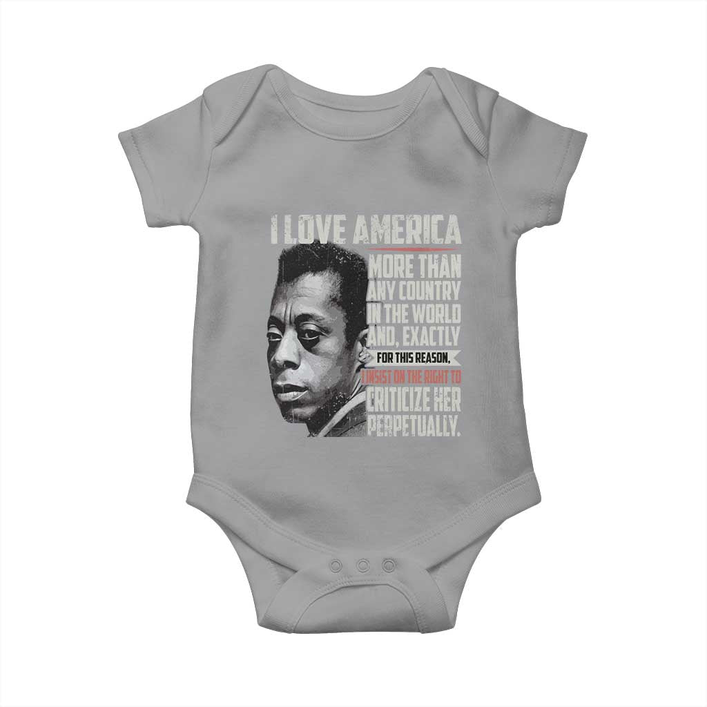 James Baldwin American Patriotic Baby Onesie I Love America More Than Any Country - Wonder Print Shop