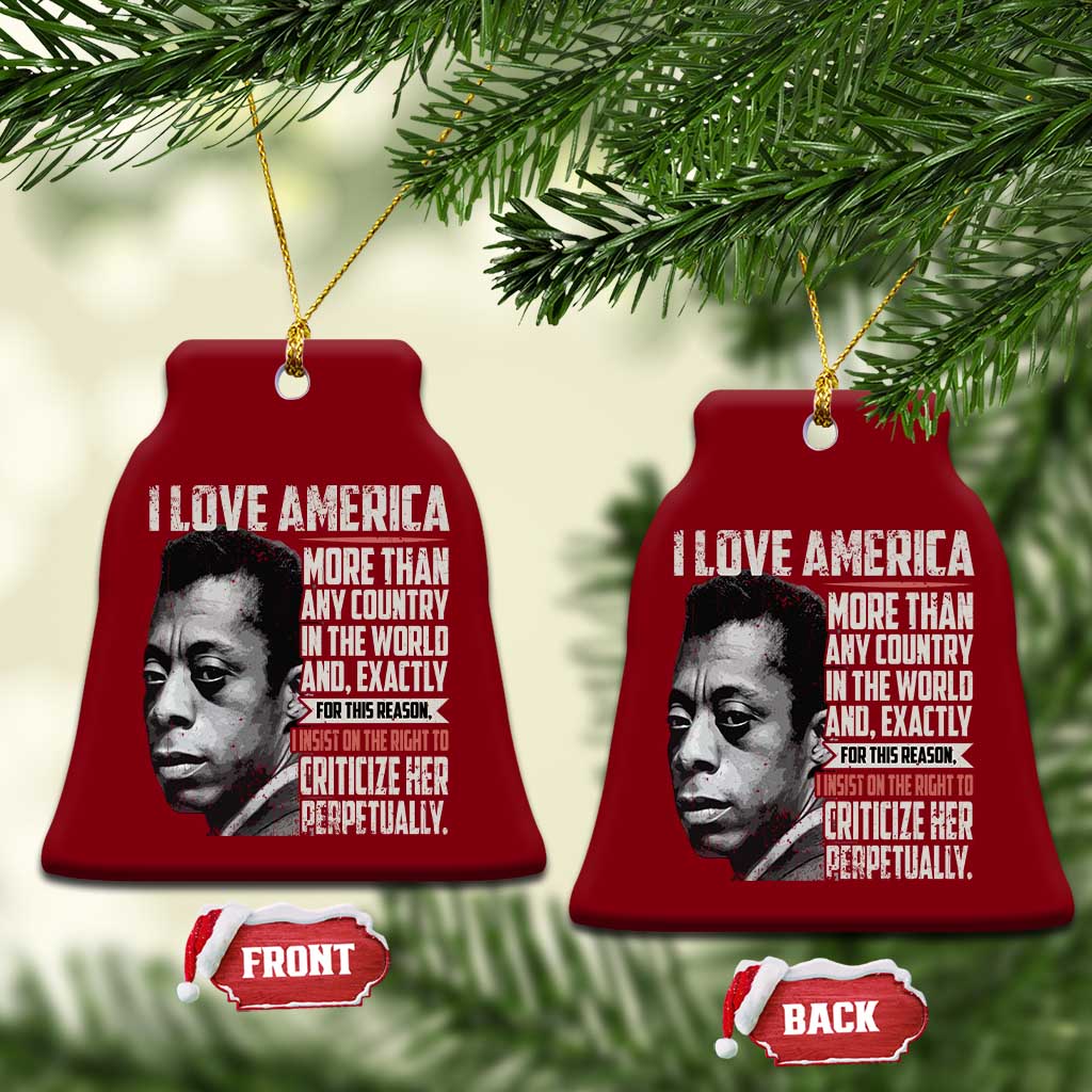 James Baldwin American Patriotic Ceramic Ornament I Love America More Than Any Country - Wonder Print Shop