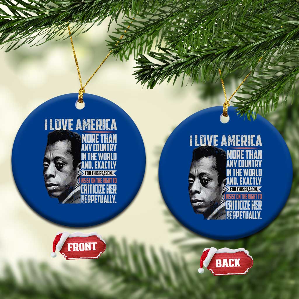 James Baldwin American Patriotic Ceramic Ornament I Love America More Than Any Country - Wonder Print Shop
