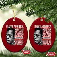 James Baldwin American Patriotic Ceramic Ornament I Love America More Than Any Country - Wonder Print Shop