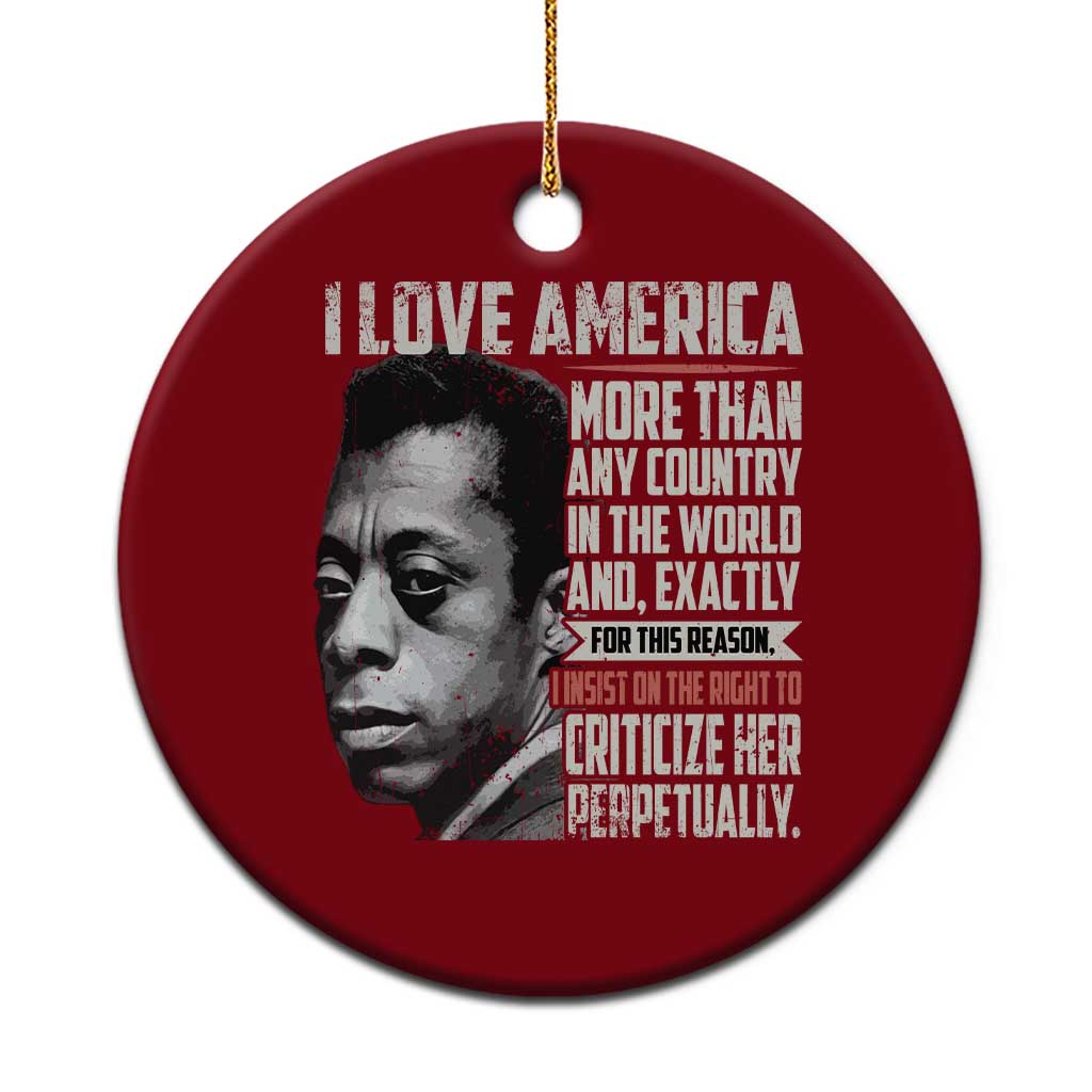 James Baldwin American Patriotic Ceramic Ornament I Love America More Than Any Country - Wonder Print Shop