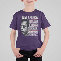 James Baldwin American Patriotic T Shirt For Kid I Love America More Than Any Country - Wonder Print Shop