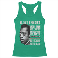 James Baldwin American Patriotic Racerback Tank Top I Love America More Than Any Country - Wonder Print Shop