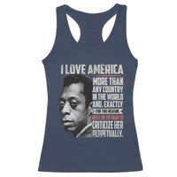 James Baldwin American Patriotic Racerback Tank Top I Love America More Than Any Country - Wonder Print Shop