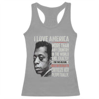 James Baldwin American Patriotic Racerback Tank Top I Love America More Than Any Country - Wonder Print Shop