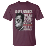 James Baldwin American Patriotic T Shirt I Love America More Than Any Country - Wonder Print Shop