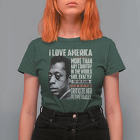 James Baldwin American Patriotic T Shirt For Women I Love America More Than Any Country - Wonder Print Shop