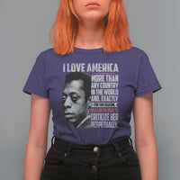James Baldwin American Patriotic T Shirt For Women I Love America More Than Any Country - Wonder Print Shop