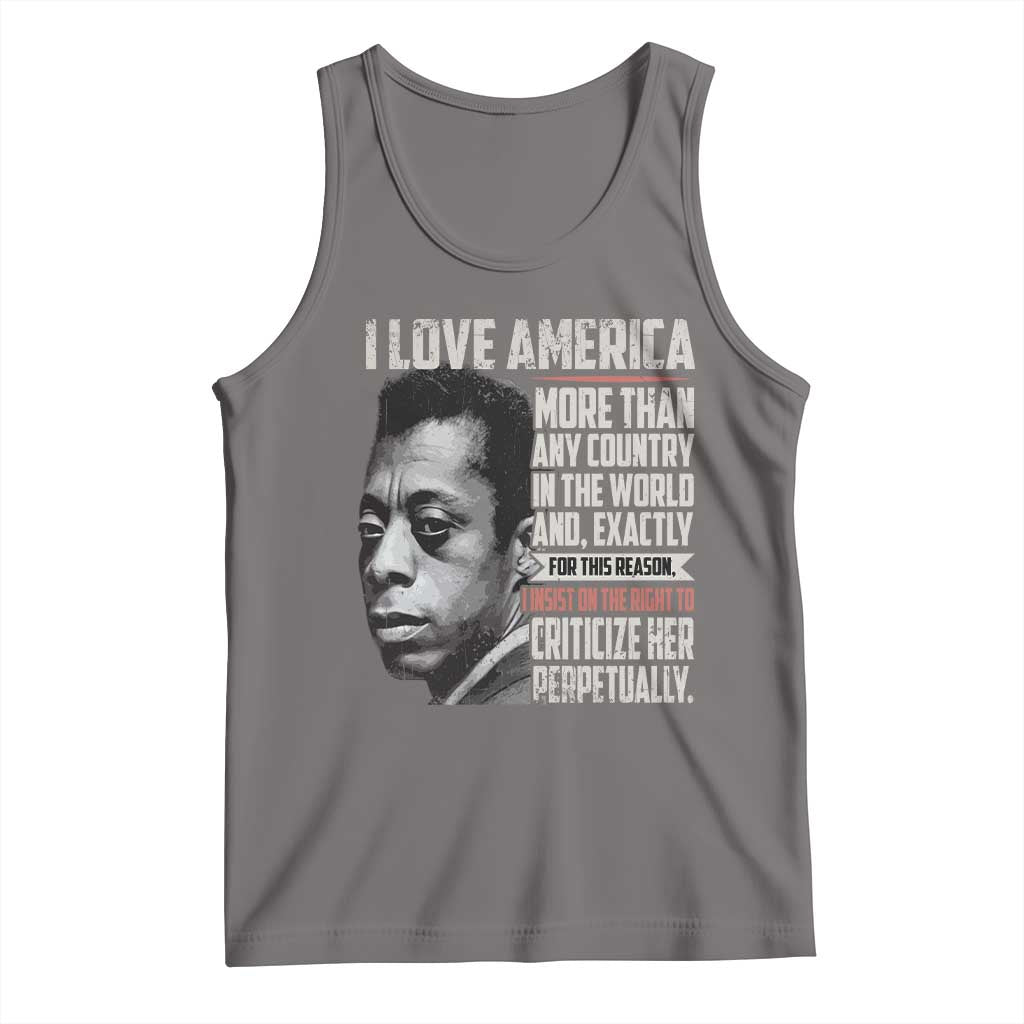 James Baldwin American Patriotic Tank Top I Love America More Than Any Country - Wonder Print Shop