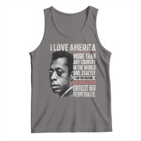 James Baldwin American Patriotic Tank Top I Love America More Than Any Country - Wonder Print Shop