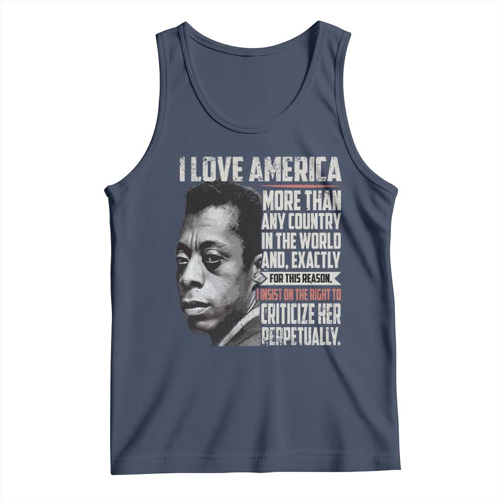 James Baldwin American Patriotic Tank Top I Love America More Than Any Country - Wonder Print Shop