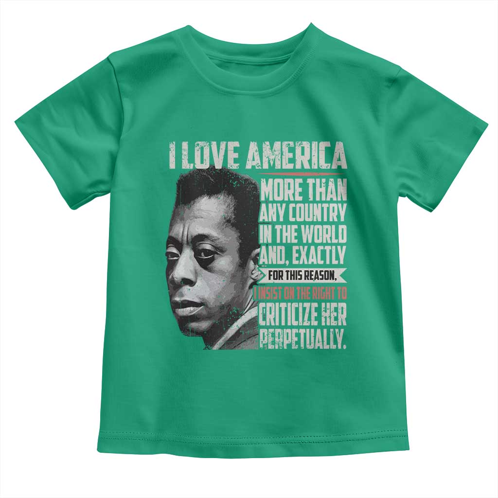 James Baldwin American Patriotic Toddler T Shirt I Love America More Than Any Country - Wonder Print Shop