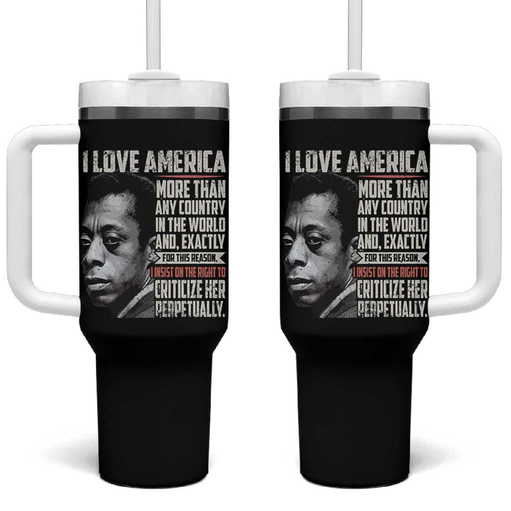 James Baldwin American Patriotic Tumbler With Handle I Love America More Than Any Country - Wonder Print Shop