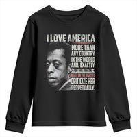 James Baldwin American Patriotic Youth Sweatshirt I Love America More Than Any Country - Wonder Print Shop