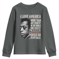 James Baldwin American Patriotic Youth Sweatshirt I Love America More Than Any Country - Wonder Print Shop