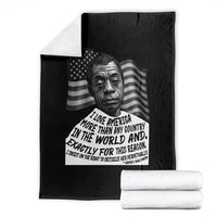 James Baldwin American Patriotic Throw Blanket I Love America More Than Any Country American Flag - Wonder Print Shop