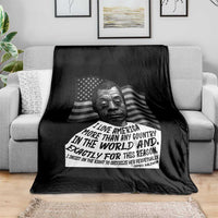 James Baldwin American Patriotic Throw Blanket I Love America More Than Any Country American Flag - Wonder Print Shop