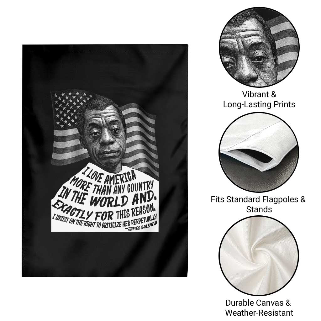 James Baldwin American Patriotic Garden Flag I Love America More Than Any Country American Flag - Wonder Print Shop