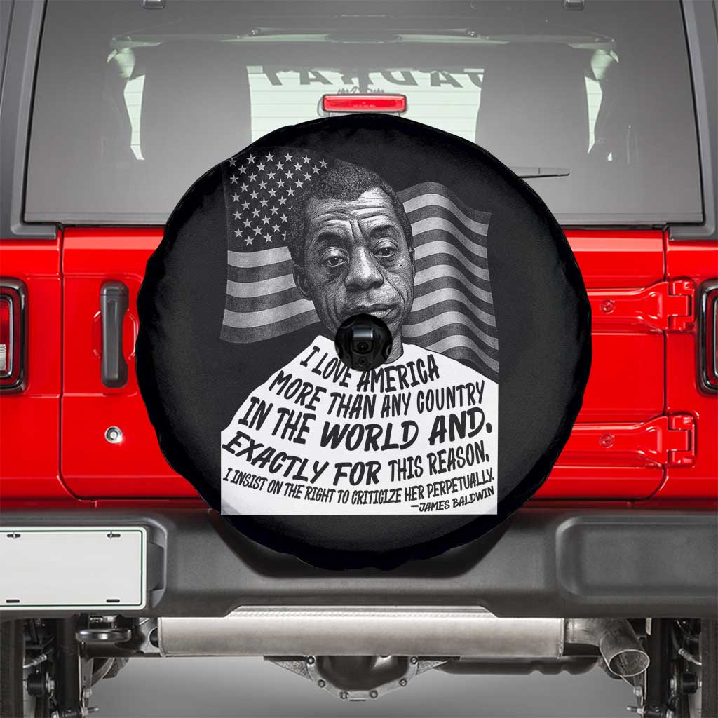James Baldwin American Patriotic Spare Tire Cover I Love America More Than Any Country American Flag - Wonder Print Shop