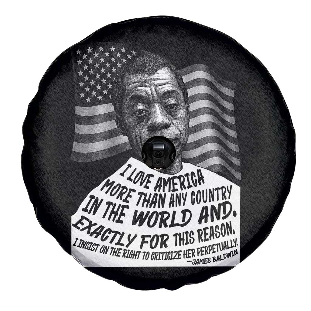 James Baldwin American Patriotic Spare Tire Cover I Love America More Than Any Country American Flag - Wonder Print Shop