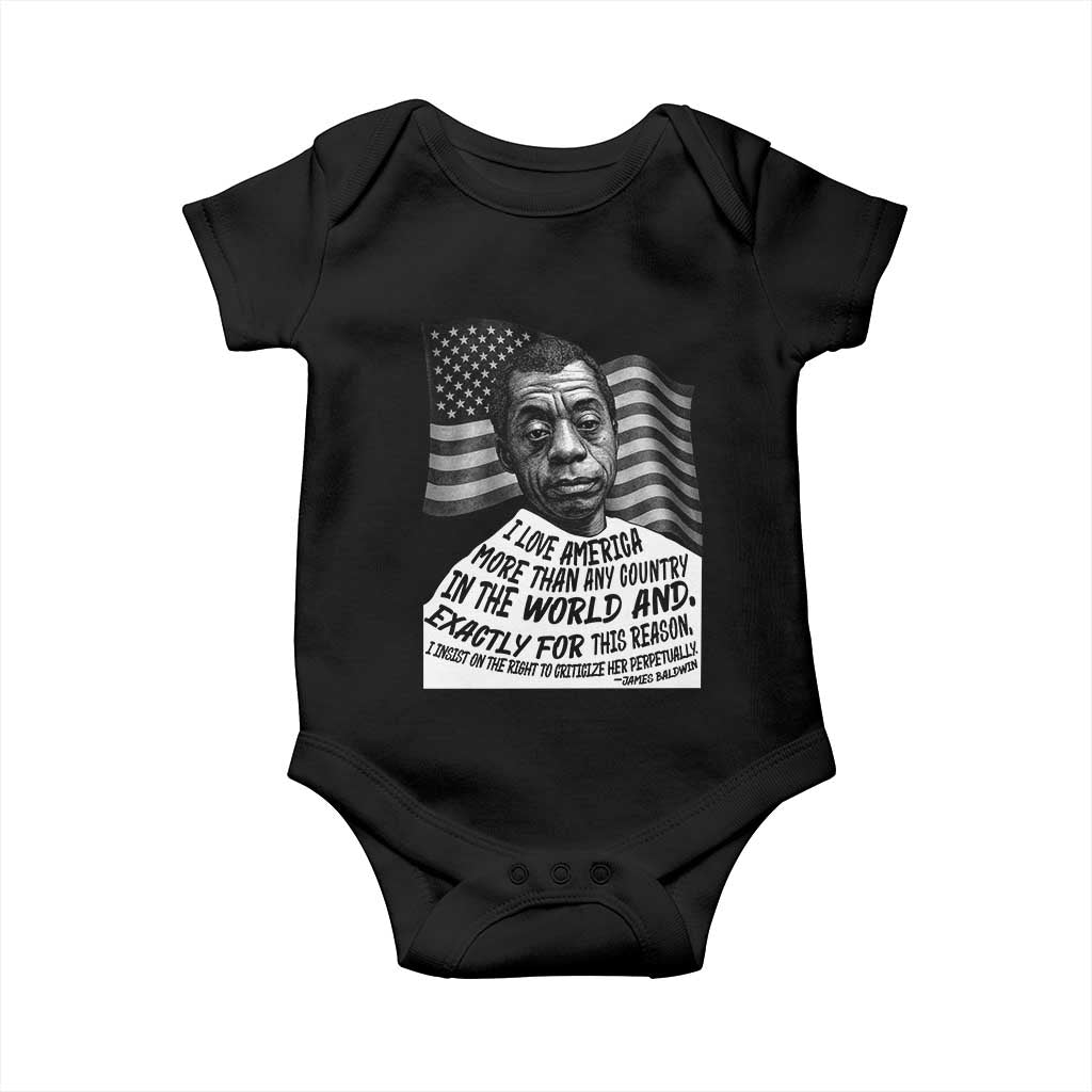 James Baldwin American Patriotic Baby Onesie I Love America More Than Any Country American Flag - Wonder Print Shop