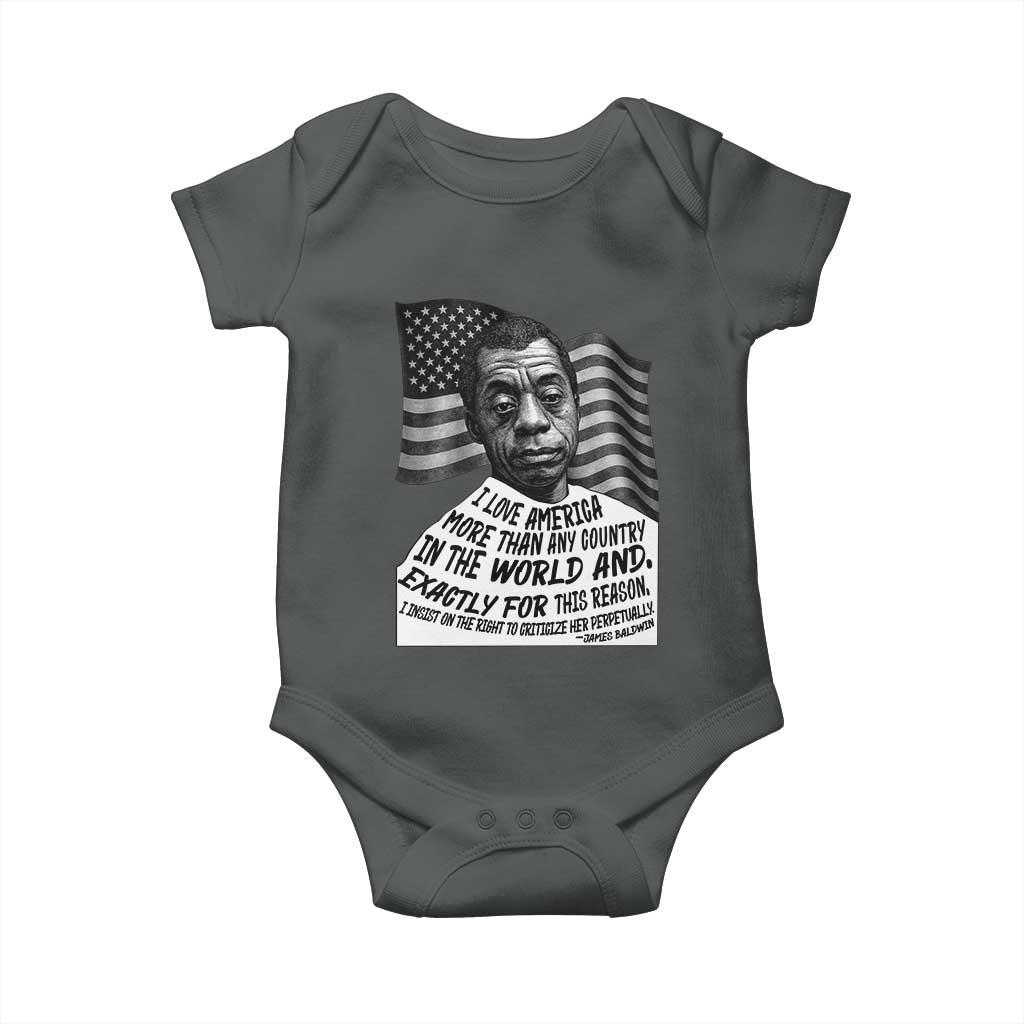 James Baldwin American Patriotic Baby Onesie I Love America More Than Any Country American Flag - Wonder Print Shop