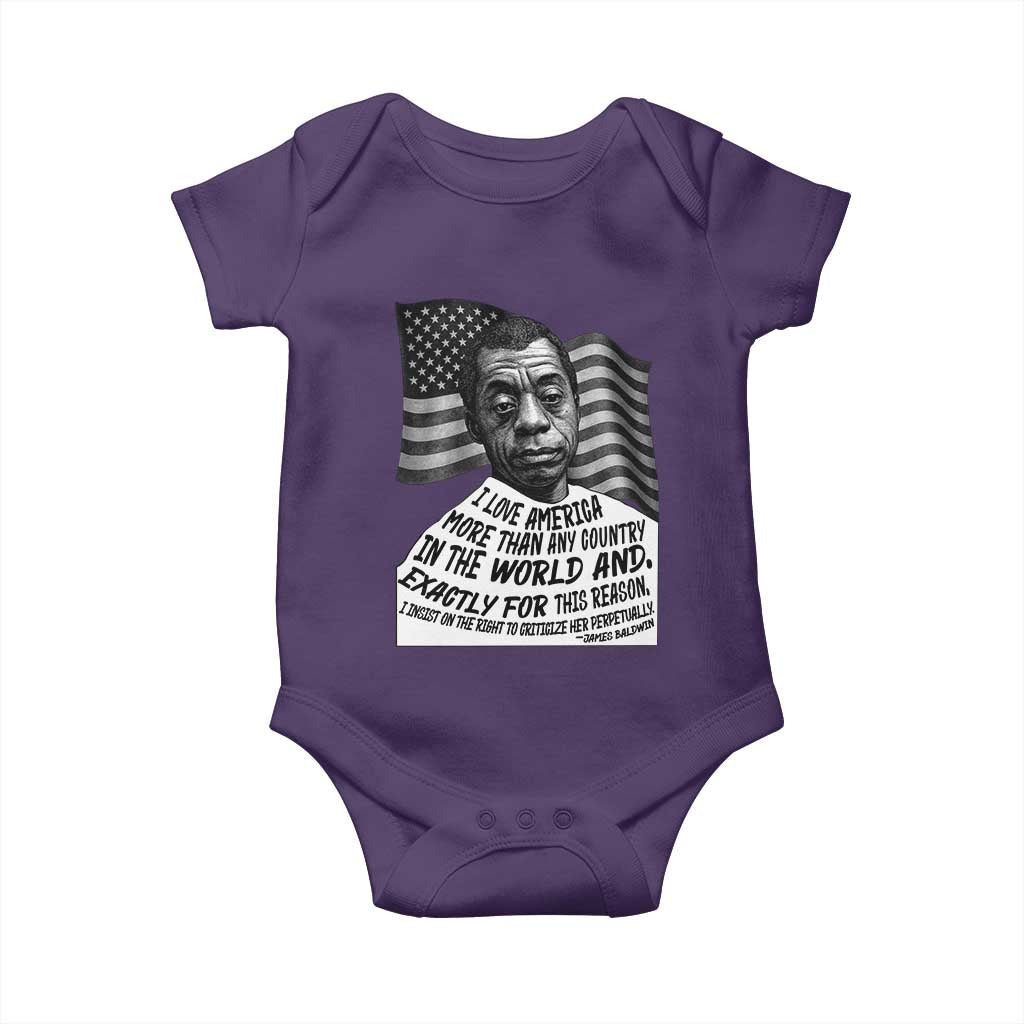 James Baldwin American Patriotic Baby Onesie I Love America More Than Any Country American Flag - Wonder Print Shop