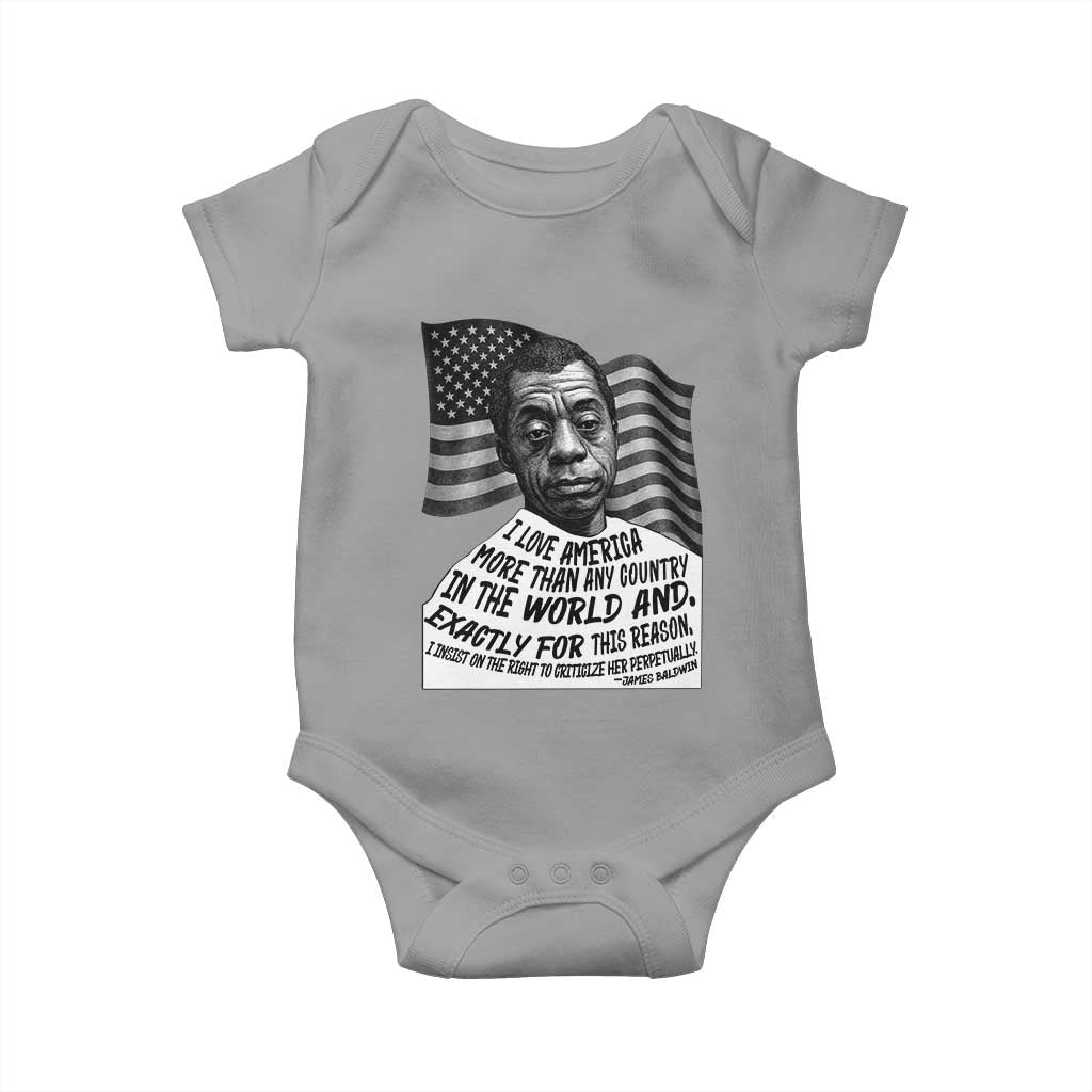 James Baldwin American Patriotic Baby Onesie I Love America More Than Any Country American Flag - Wonder Print Shop