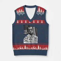 James Baldwin American Patriotic V-Neck Knit Sweater Vest I Love America More Than Any Country American Flag - Wonder Print Shop