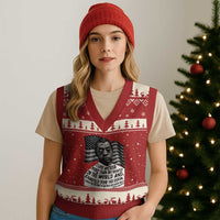 James Baldwin American Patriotic V-Neck Knit Sweater Vest I Love America More Than Any Country American Flag - Wonder Print Shop