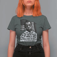 James Baldwin American Patriotic T Shirt For Women I Love America More Than Any Country American Flag - Wonder Print Shop