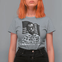 James Baldwin American Patriotic T Shirt For Women I Love America More Than Any Country American Flag - Wonder Print Shop