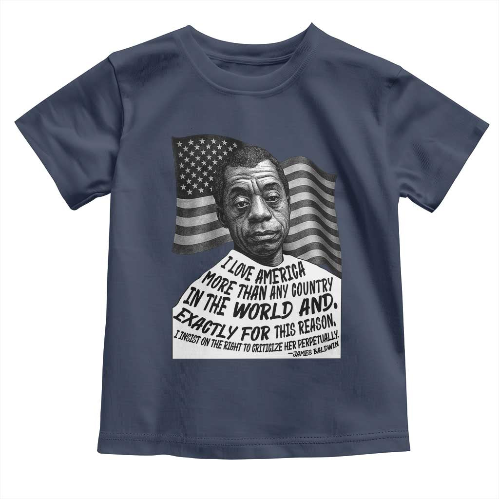 James Baldwin American Patriotic Toddler T Shirt I Love America More Than Any Country American Flag - Wonder Print Shop