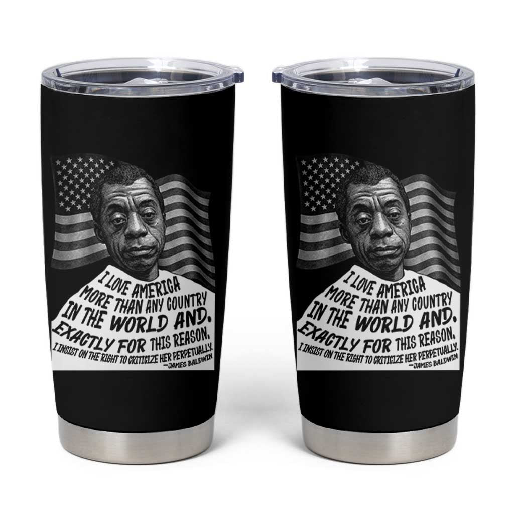 James Baldwin American Patriotic Tumbler Cup I Love America More Than Any Country American Flag - Wonder Print Shop