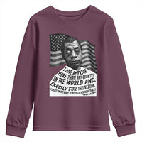 James Baldwin American Patriotic Youth Sweatshirt I Love America More Than Any Country American Flag - Wonder Print Shop