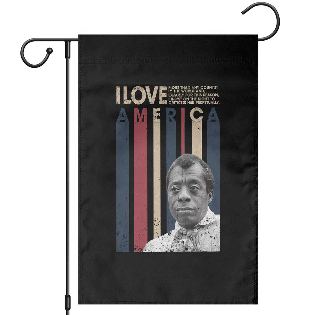 James Baldwin American Patriotic Garden Flag I Love America More Than Any Country Retro - Wonder Print Shop