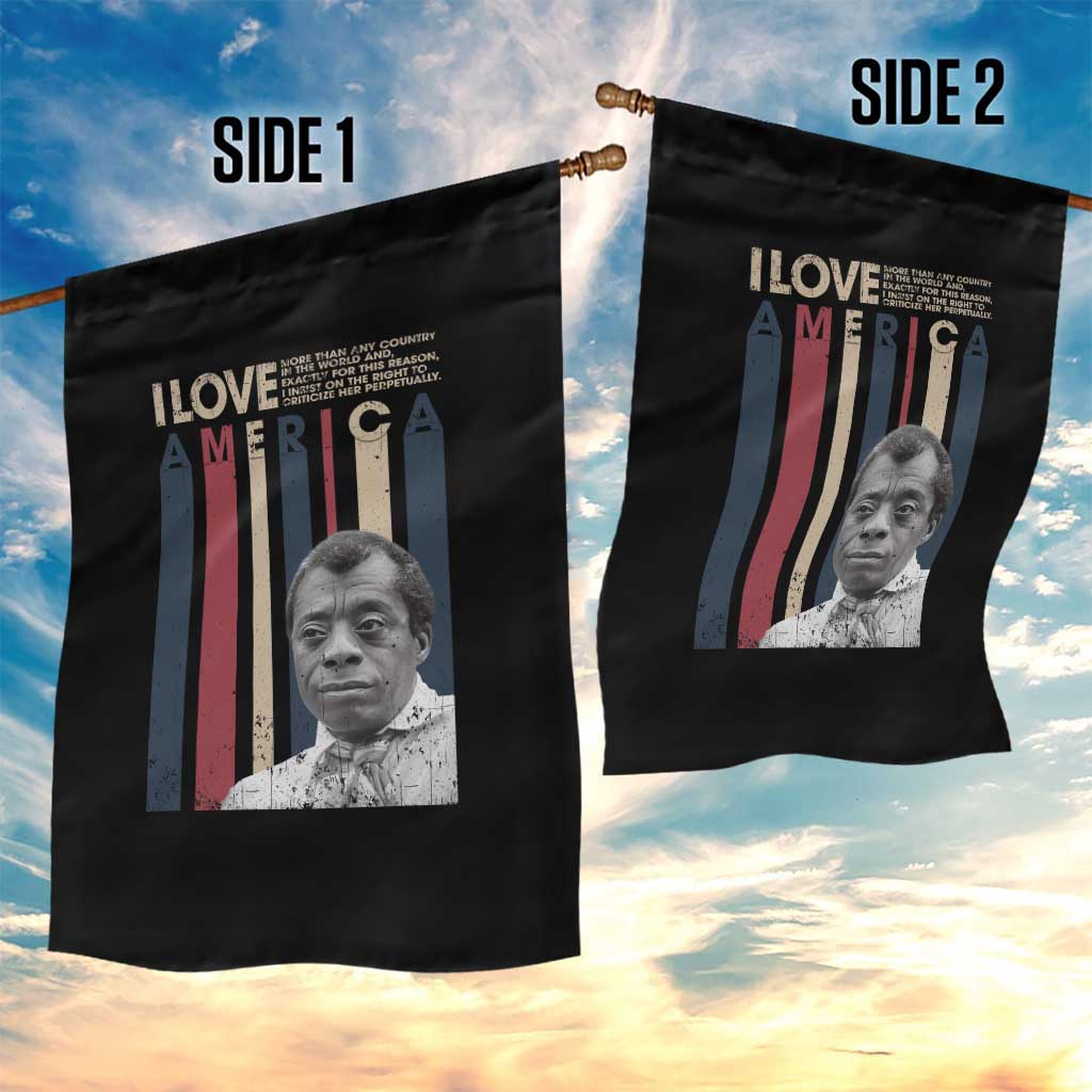 James Baldwin American Patriotic Garden Flag I Love America More Than Any Country Retro - Wonder Print Shop
