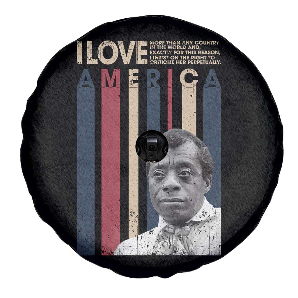 James Baldwin American Patriotic Spare Tire Cover I Love America More Than Any Country Retro - Wonder Print Shop