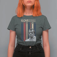 James Baldwin American Patriotic T Shirt For Women I Love America More Than Any Country Retro - Wonder Print Shop