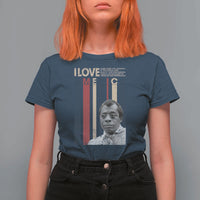 James Baldwin American Patriotic T Shirt For Women I Love America More Than Any Country Retro - Wonder Print Shop