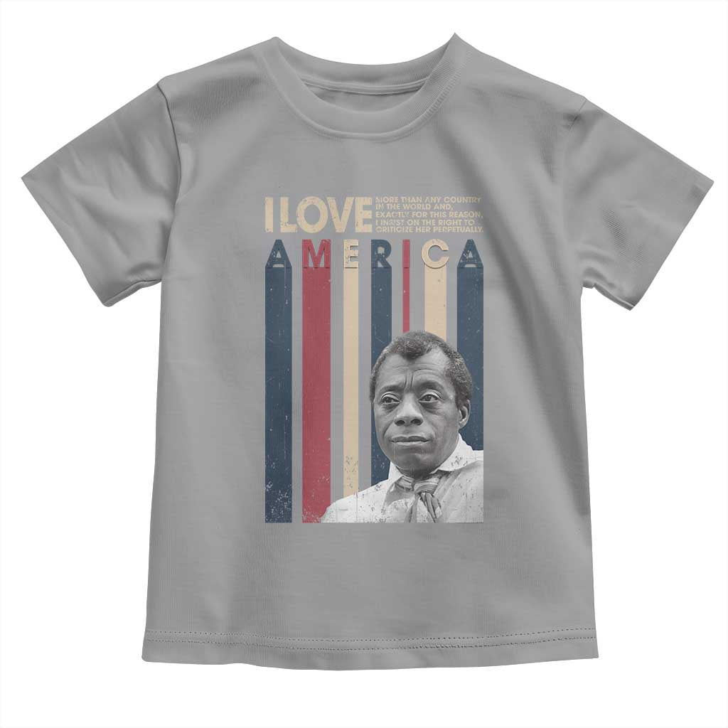 James Baldwin American Patriotic Toddler T Shirt I Love America More Than Any Country Retro - Wonder Print Shop