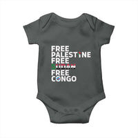 Free Palestine Sudan Congo Baby Onesie Human Rights Activist Justice and Solidarity - Wonder Print Shop