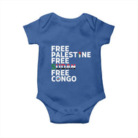 Free Palestine Sudan Congo Baby Onesie Human Rights Activist Justice and Solidarity - Wonder Print Shop
