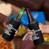 Free Palestine Sudan Congo 4 in 1 Can Cooler Tumbler Human Rights Activist Justice and Solidarity - Wonder Print Shop