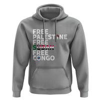 Free Palestine Sudan Congo Hoodie Human Rights Activist Justice and Solidarity - Wonder Print Shop