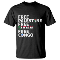 Free Palestine Sudan Congo T Shirt Human Rights Activist Justice and Solidarity - Wonder Print Shop