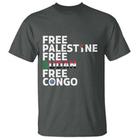 Free Palestine Sudan Congo T Shirt Human Rights Activist Justice and Solidarity - Wonder Print Shop