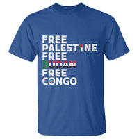 Free Palestine Sudan Congo T Shirt Human Rights Activist Justice and Solidarity - Wonder Print Shop