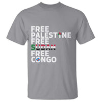 Free Palestine Sudan Congo T Shirt Human Rights Activist Justice and Solidarity - Wonder Print Shop