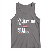 Free Palestine Sudan Congo Tank Top Human Rights Activist Justice and Solidarity - Wonder Print Shop